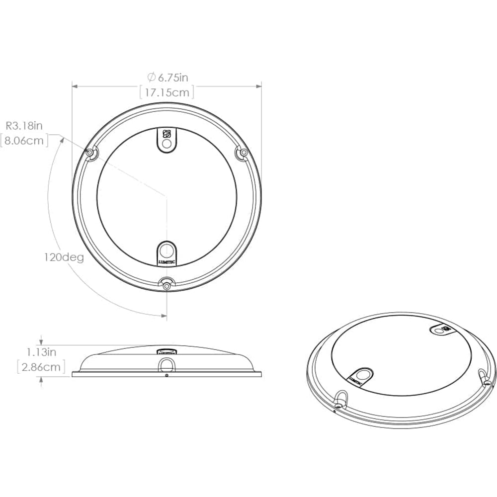 Lumitec TouchDome - Dome Light - Polished SS Finish - 2-Color White/Blue Dimming [101097] - Houseboatparts.com