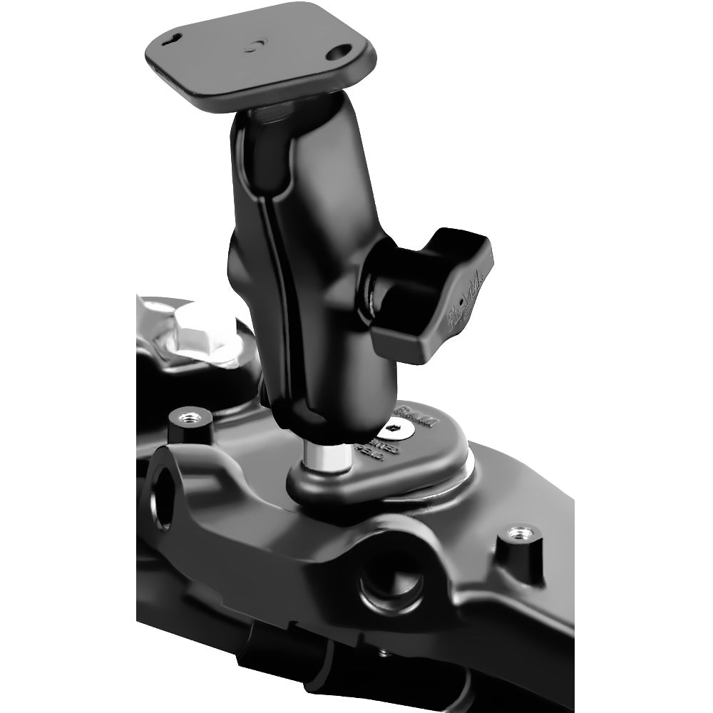 RAM Mount Fork Stem Motorcycle Base w/Double Socket Diamond [RAM-B-176U] - Houseboatparts.com