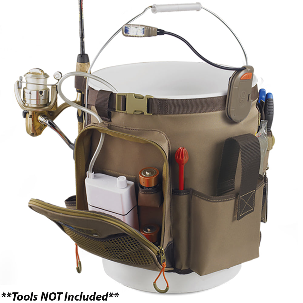 Wild River RIGGER 5 Gallon Bucket Organizer w/Light, Plier Holder & Retractable Lanyard [WL3506] - Houseboatparts.com