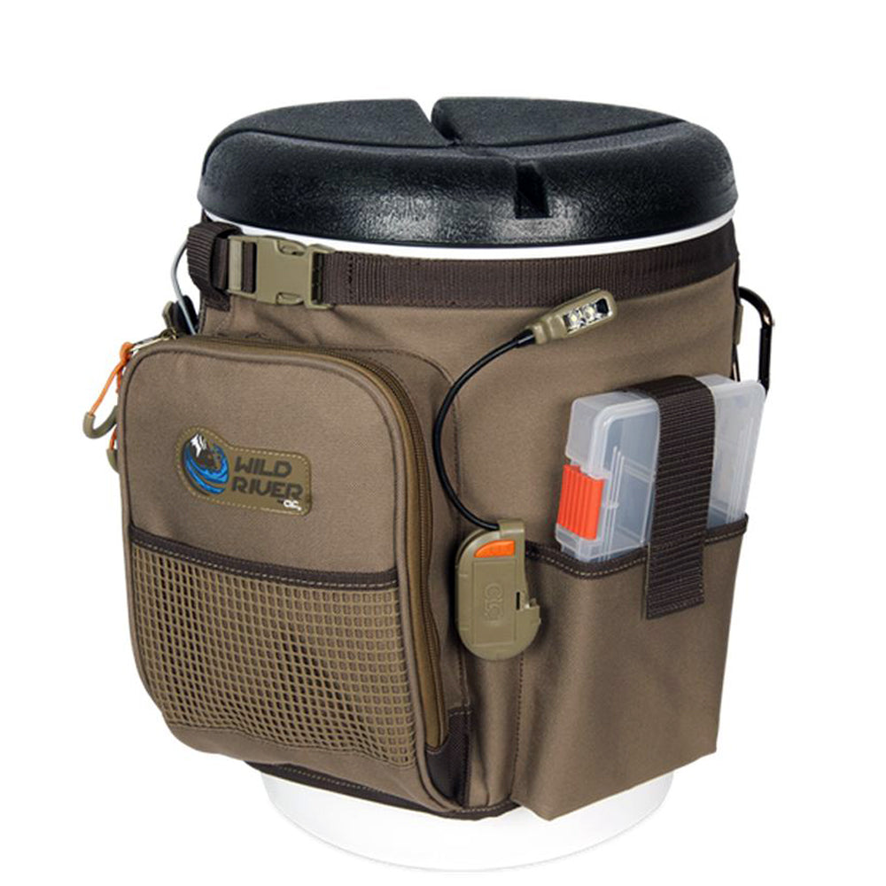 Wild River RIGGER 5 Gallon Bucket Organizer w/Lights, Plier Holder & Lanyard, 2 PT3500 Trays & Bucket w/Seat [WT3507] - Houseboatparts.com