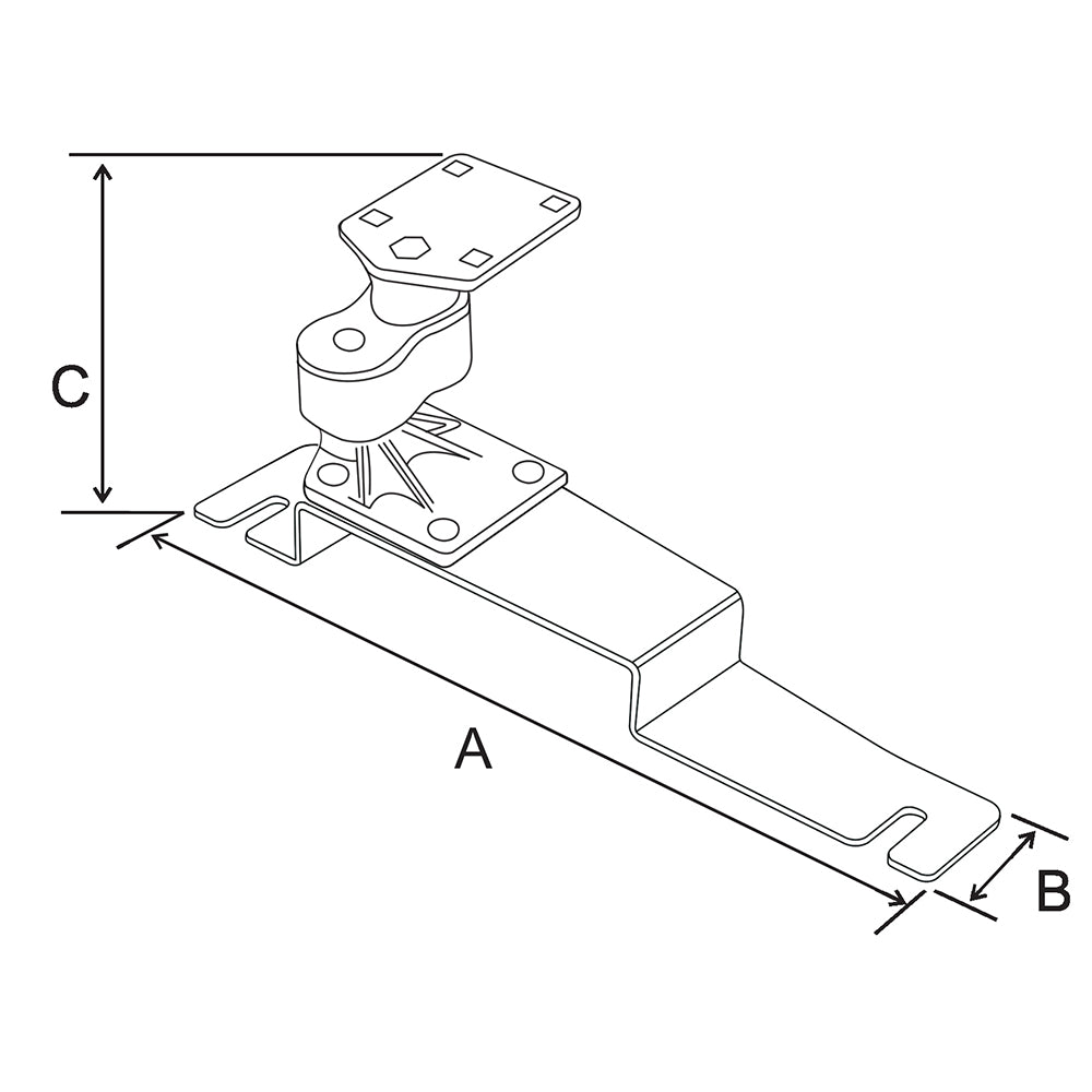 RAM Mount No-Drill Vehicle Base f/Ford Police Interceptor Sedan (2013), Ford Taurus (2013) [RAM-VB-190]