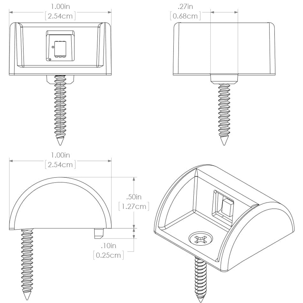 Lumitec Andros - Courtesy Light - Polished SS Finish - Red Non-Dimming [101045] - Houseboatparts.com