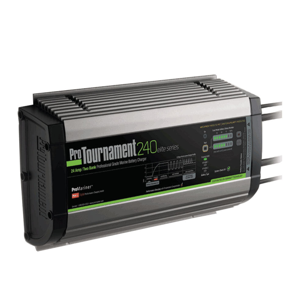 ProMariner ProTournament 240 elite Dual Charger - 24 Amp, 2 Bank [52024] - Houseboatparts.com