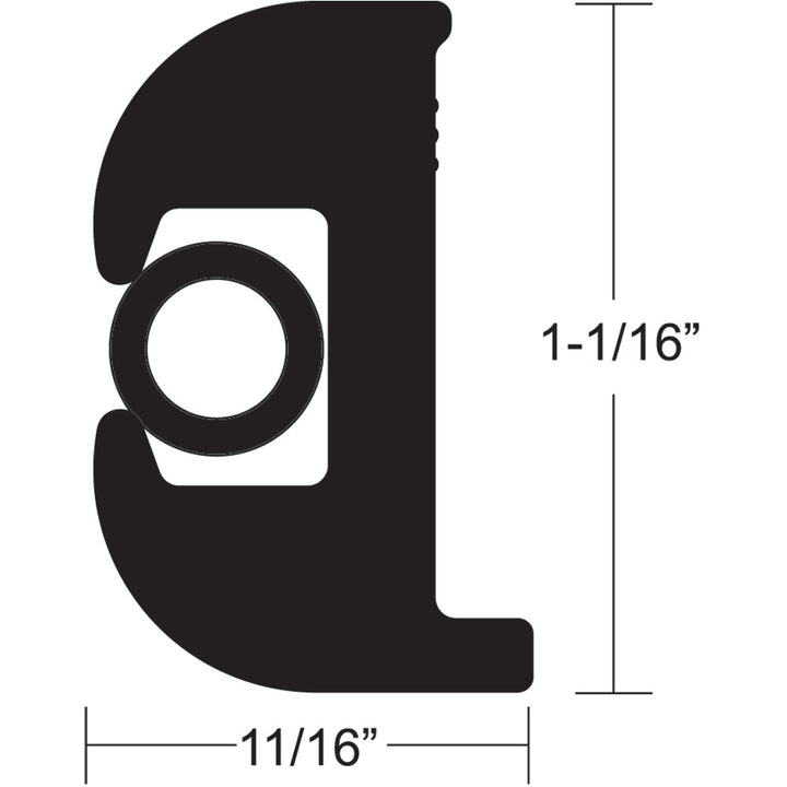 TACO Flex Vinyl Rub Rail Kit - Black w/Black Insert - 70' - 1-1/16" x 11/16" [V11-0809BBK70-2] - Houseboatparts.com
