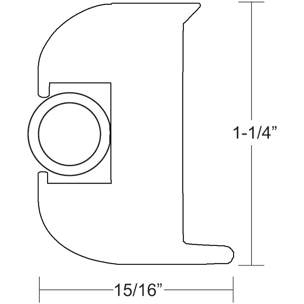 TACO Flex Vinyl Rub Rail Kit - White w/White Insert - 50' [V11-3447WWK50-2] - Houseboatparts.com