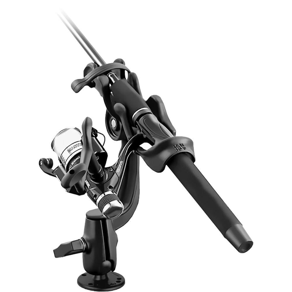 RAM Mount RAM-ROD 2000 Fishing Rod Holder w/RAM-ROD Revolution Ratchet/Socket System & Round Flat Surface Base [RAM-114-RBU] - Houseboatparts.com