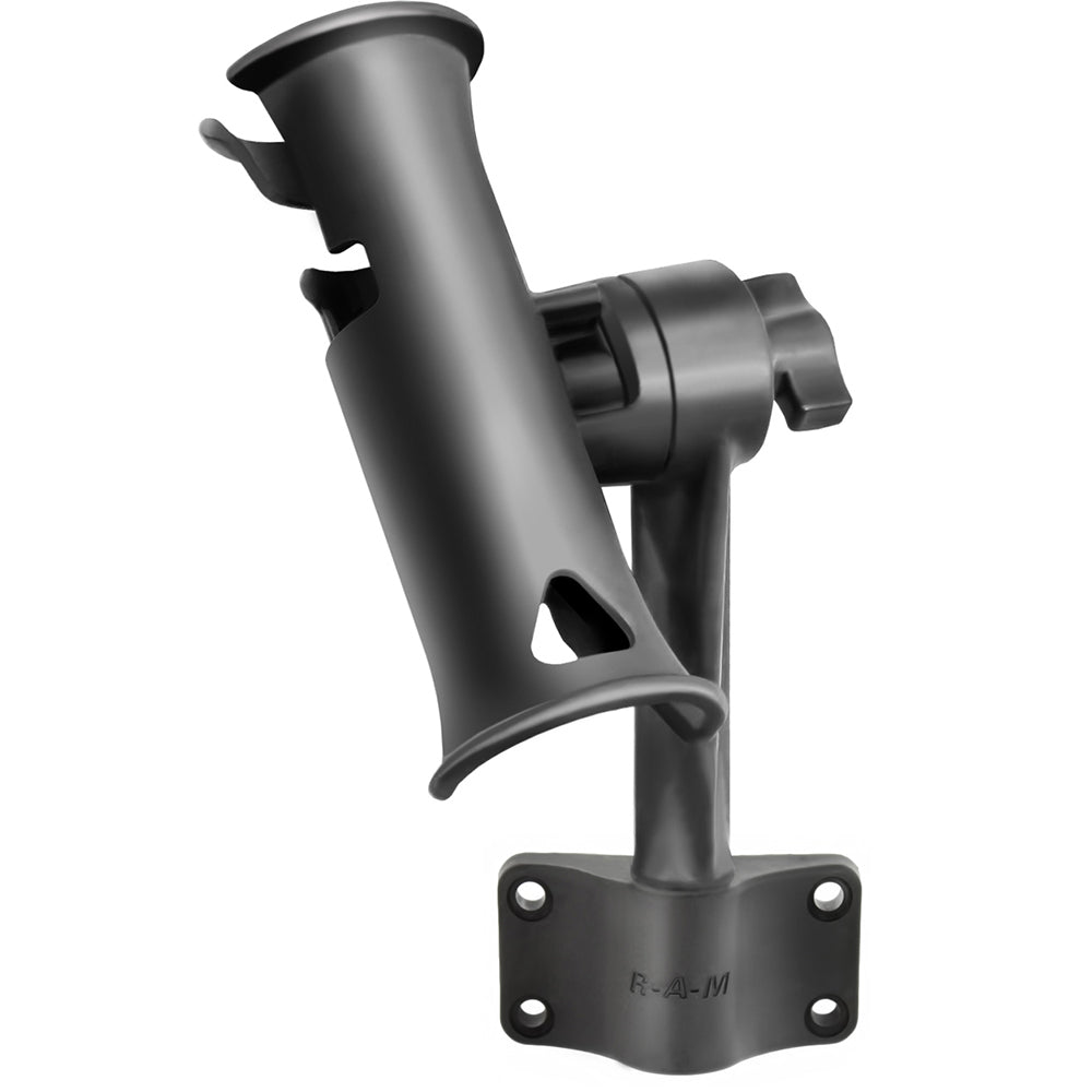 RAM Mount RAM Tube Jr. Fishing Rod Holder w/Standard 6" Length Post Spline & Bulkhead Mounting Base [RAP-390-BU] - Houseboatparts.com