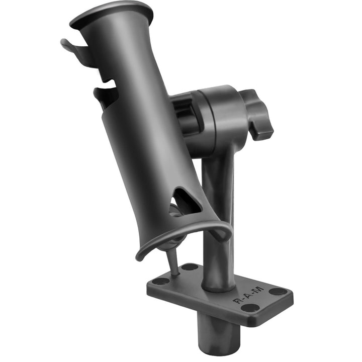 RAM Mount RAM Tube Jr. Fishing Rod Holder w/Standard 6" Length Post Spline & Flush Mounting Base [RAP-390-FU] - Houseboatparts.com