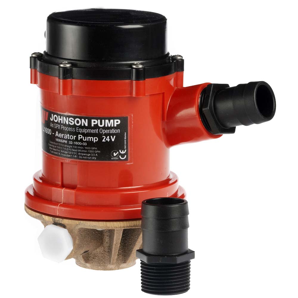 Johnson Pump Pro Series 1600GPH Tournament Livewell/Baitwell Pump - 24V [16004B-24] - Houseboatparts.com