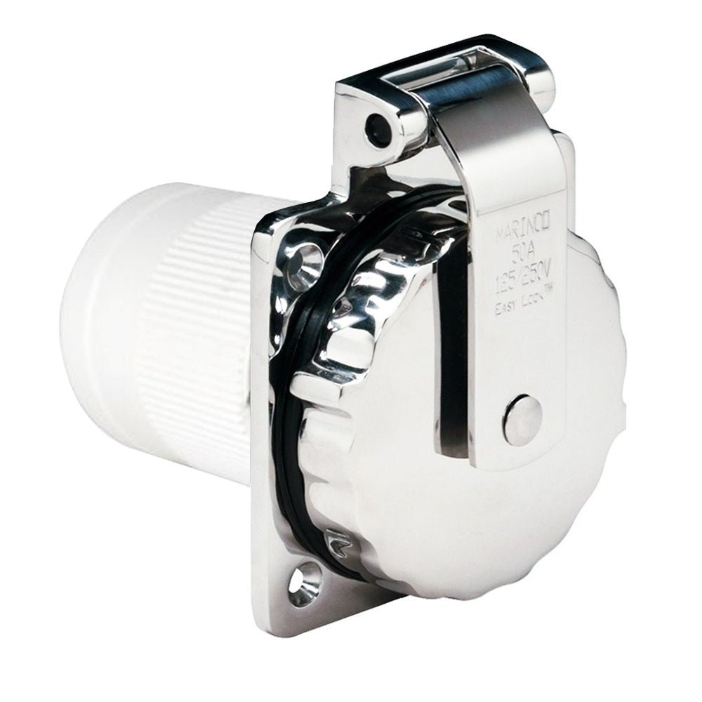 Marinco 6373EL - B 50Amp 125/250V Stainless Steel Inlet [6373EL - B] - Houseboatparts.com