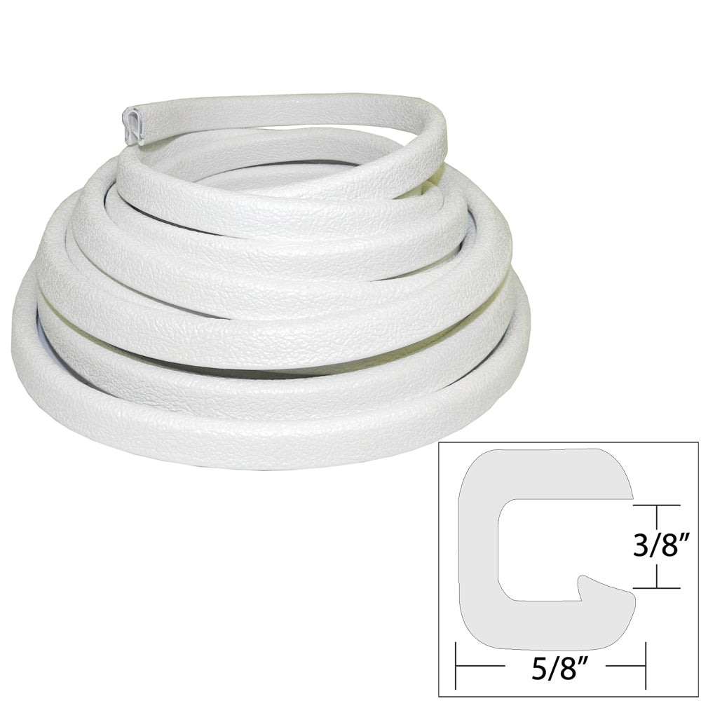 TACO Flexible Vinyl Trim - 3/8" Opening x "W x 25'L - White [V30-1312W25-1] - Houseboatparts.com