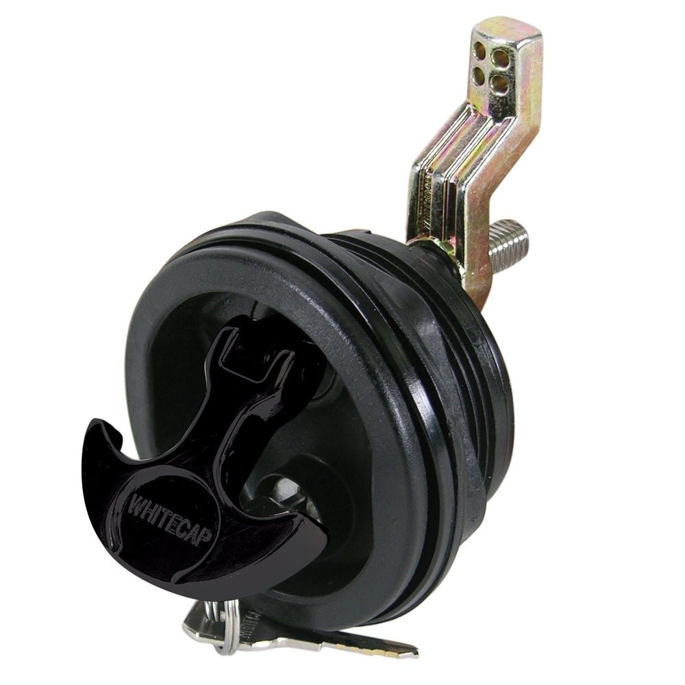 Whitecap T - Handle Latch - Nylon Black/Black - Locking [3226BC] - Houseboatparts.com