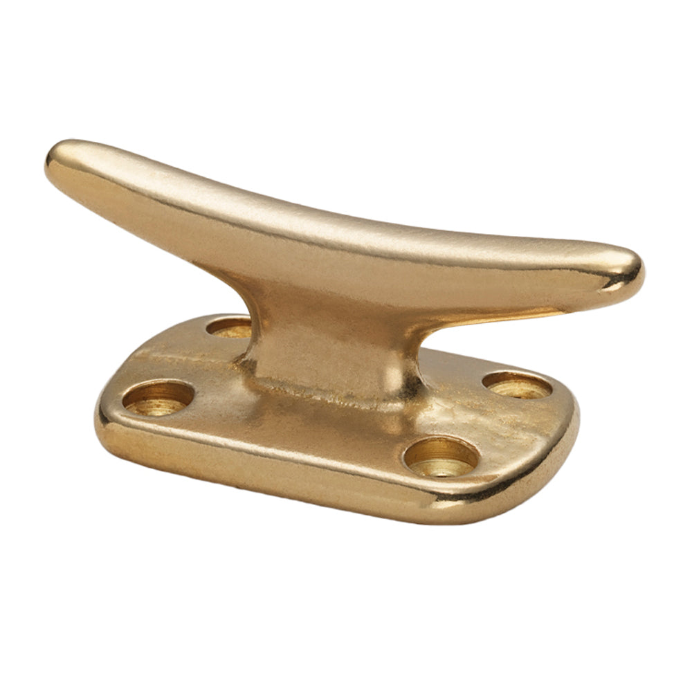 Whitecap Fender Cleat - Polished Brass - 2" [S-976BC] - Houseboatparts.com