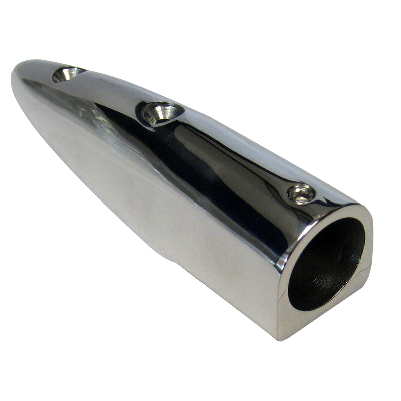 Whitecap 5-1/2 Degree Rail End (End-In) - 316 Stainless Steel - 7/8" Tube O.D. [6049C] - Houseboatparts.com