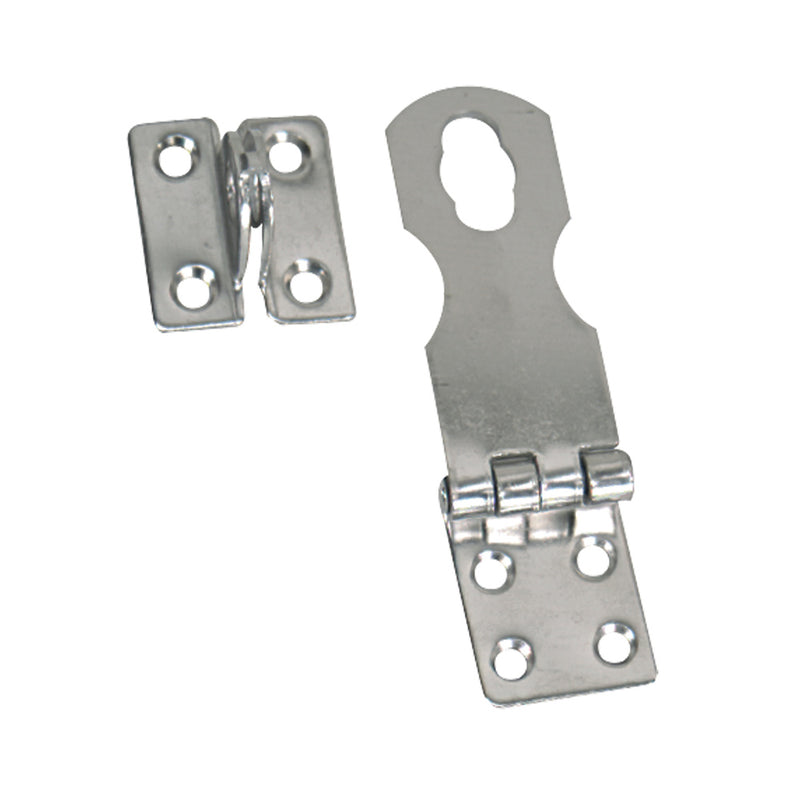 Whitecap Fixed Safety Hasp - CP/Brass - 1" x 3" [S-578C] - Houseboatparts.com