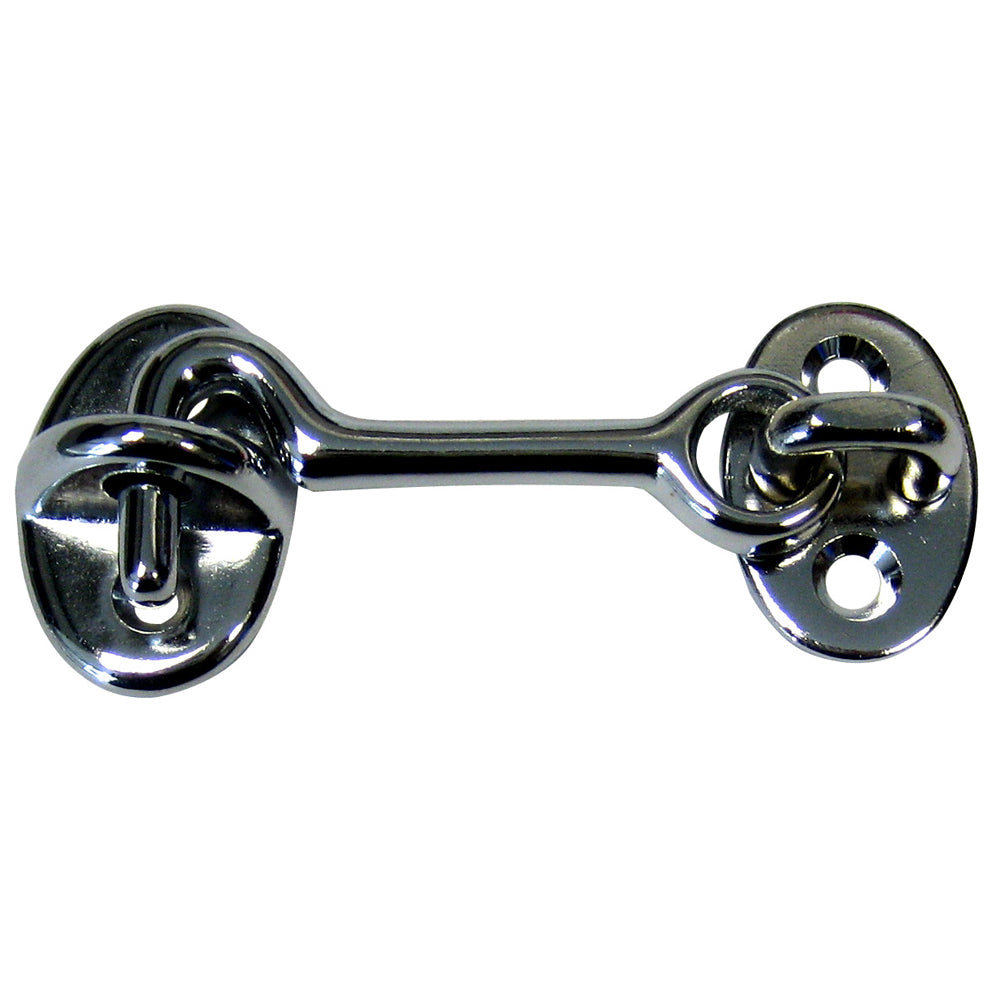 Whitecap Cabin Door Hook - CP/Brass - 2" [S-1401C] - Houseboatparts.com