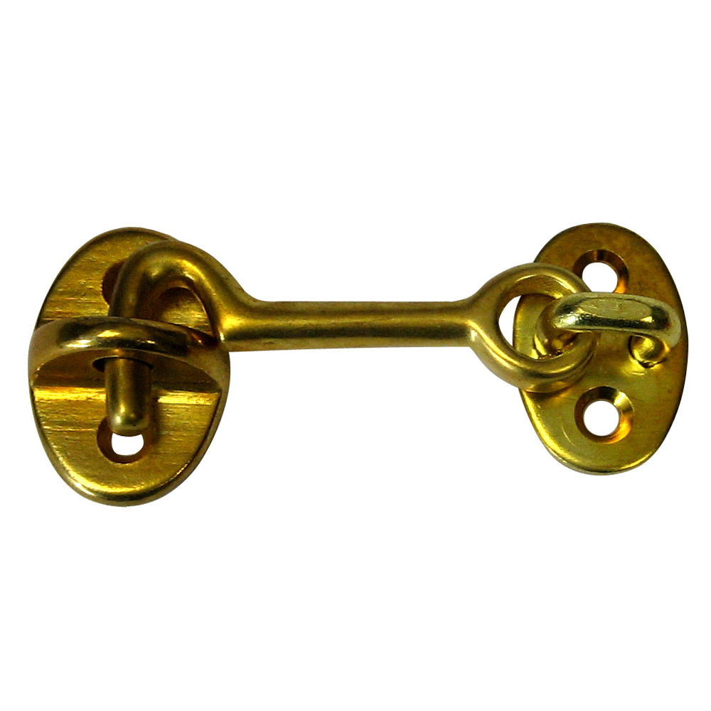 Whitecap Cabin Door Hook - Polished Brass - 2" [S-1401BC] - Houseboatparts.com