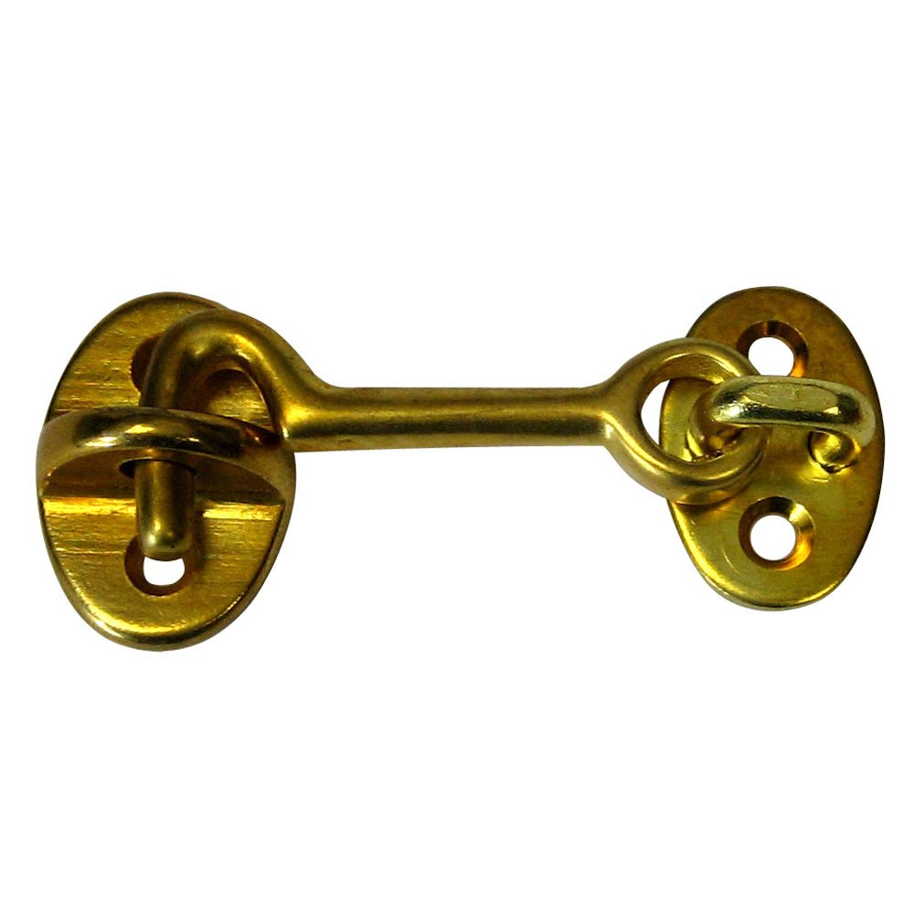 Whitecap Cabin Door Hook - Polished Brass - 2" [S - 1401BC] - Houseboatparts.com