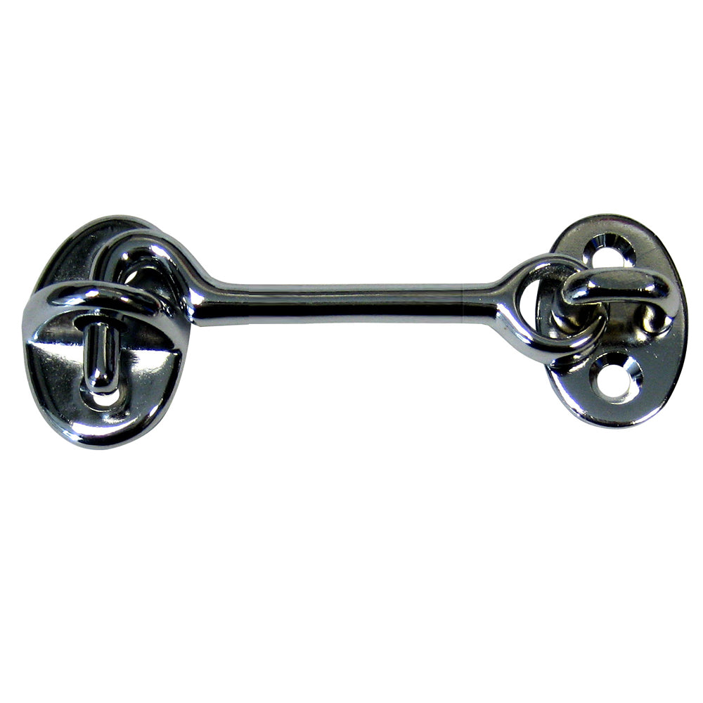 Whitecap Cabin Door Hook - CP/Brass - 3" [S-1402C] - Houseboatparts.com