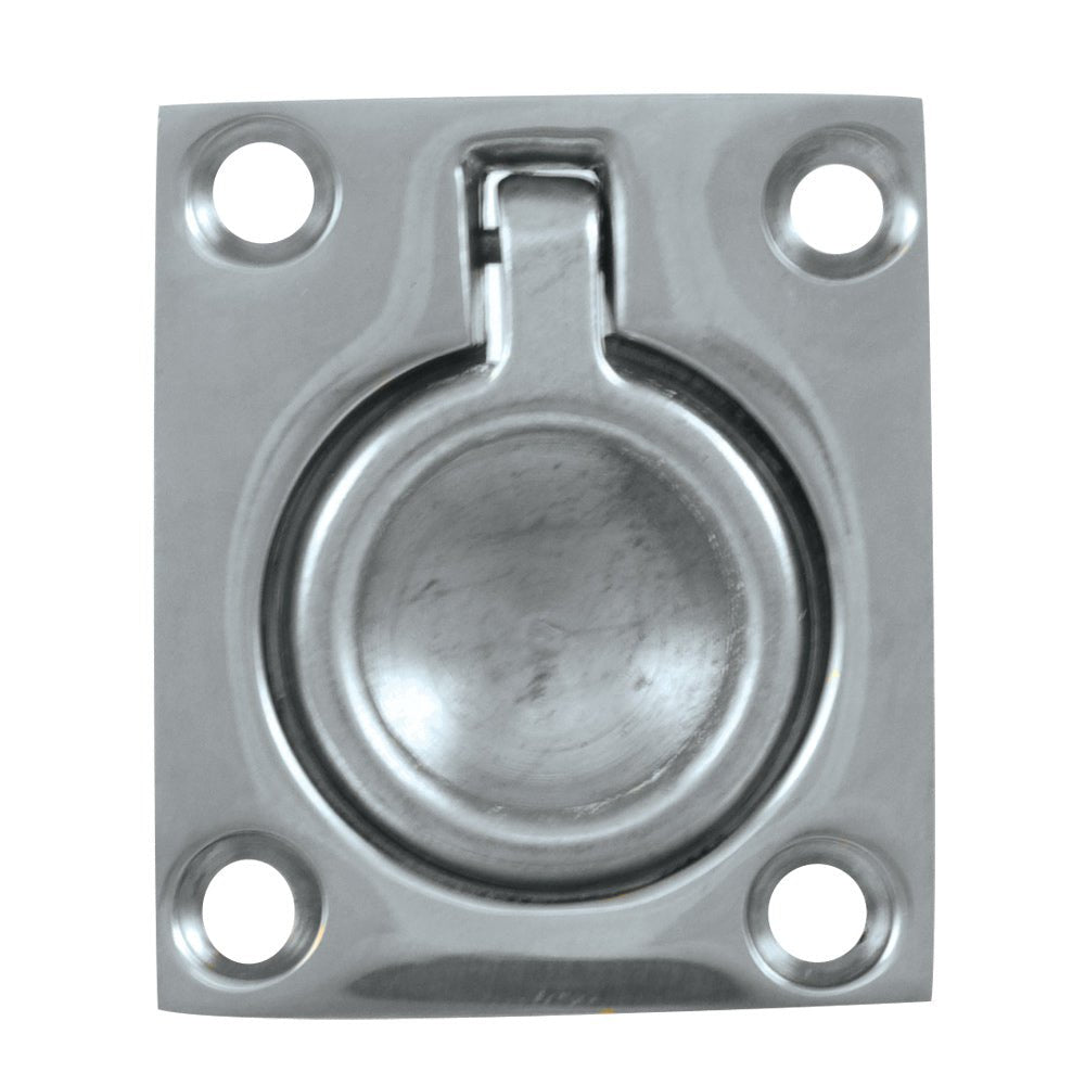 Whitecap Flush Pull Ring - CP/Brass - 1 - 1/2" x 1 - 3/4" [S - 3360C] - Houseboatparts.com