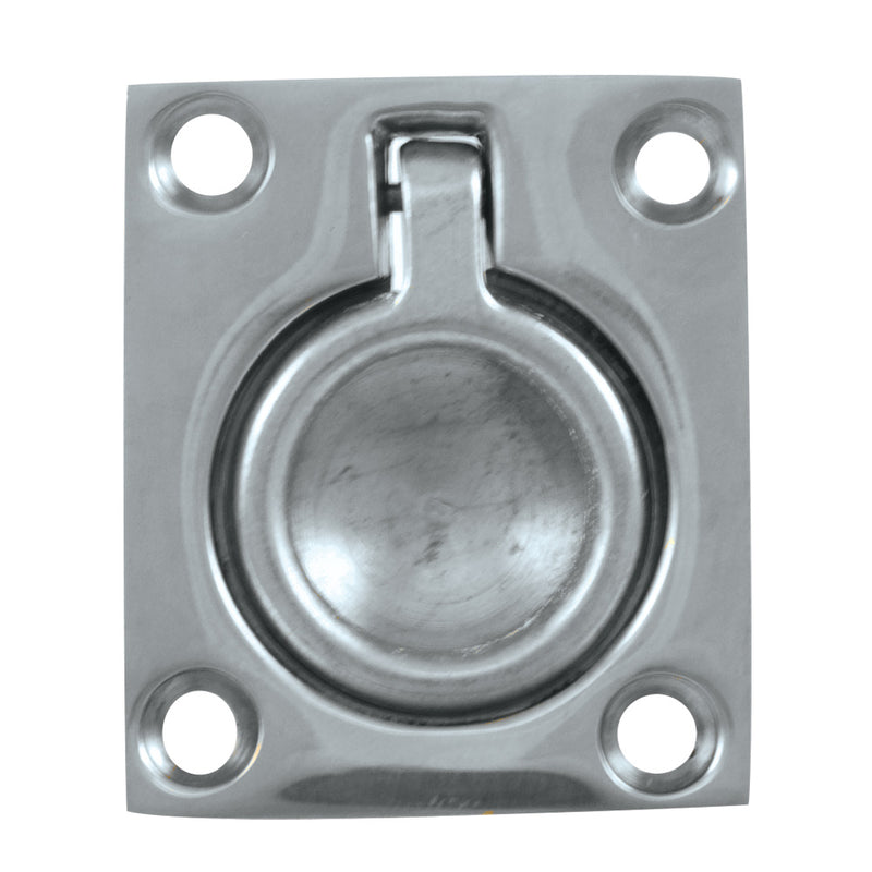 Whitecap Flush Pull Ring - CP/Brass - 1-1/2" x 1-3/4" [S-3360C] - Houseboatparts.com