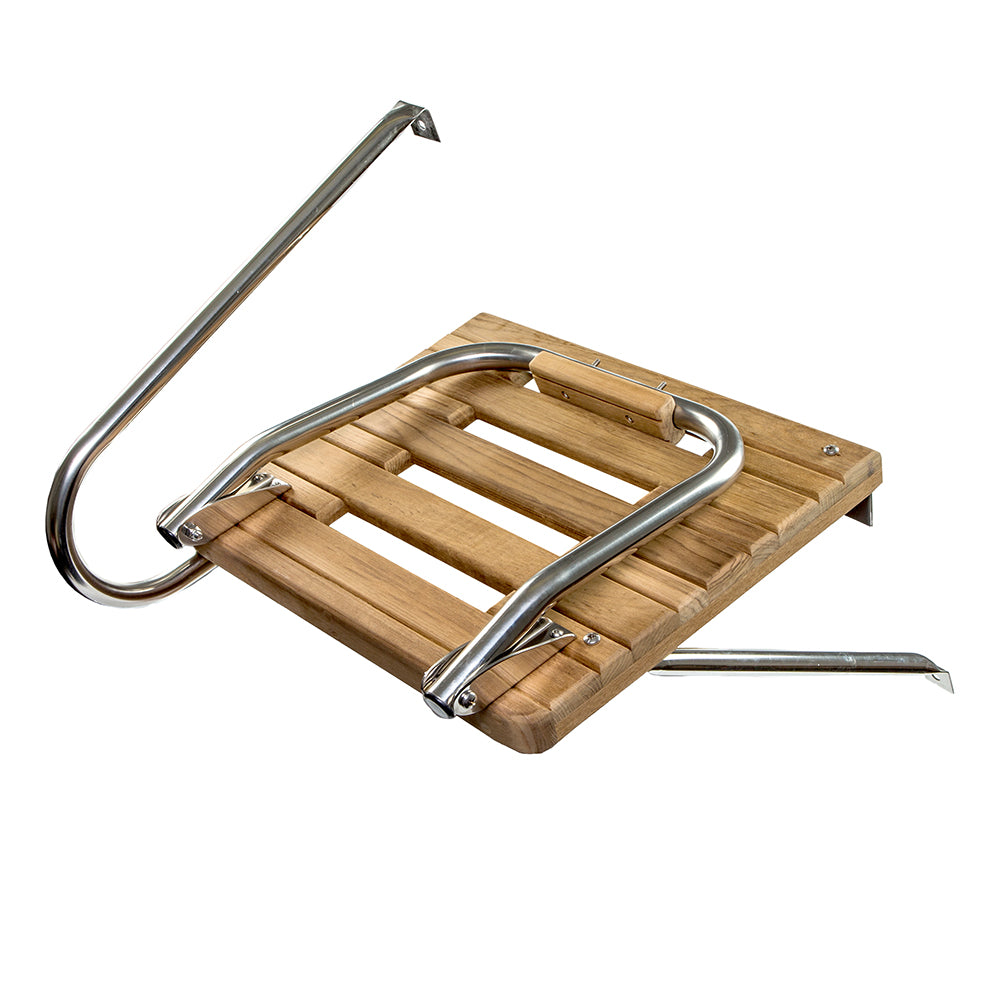 Whitecap Teak Swim Platform w/Ladder f/Outboard Motors [60902] - Houseboatparts.com