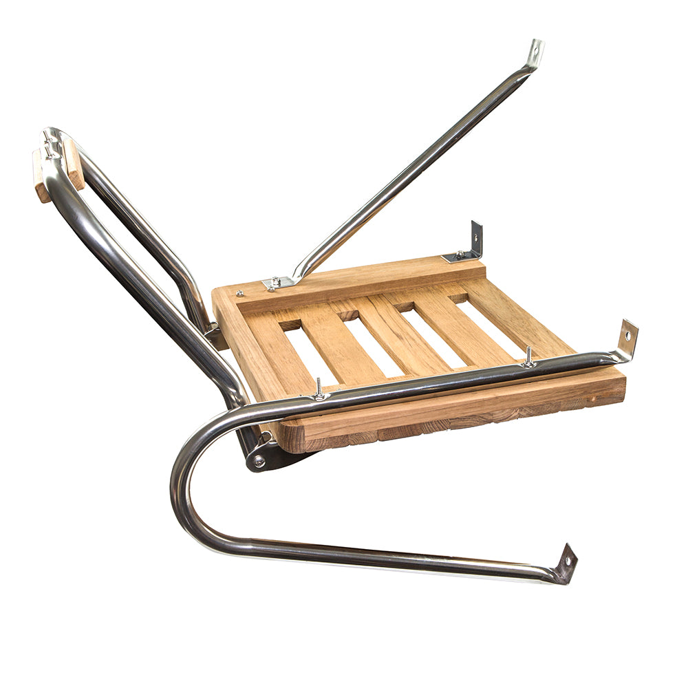 Whitecap Teak Swim Platform w/Ladder f/Outboard Motors [60902] - Houseboatparts.com