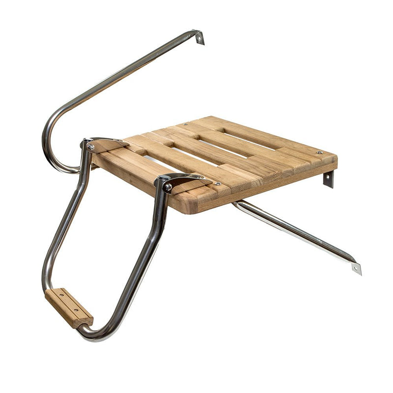 Whitecap Teak Swim Platform w/Ladder f/Outboard Motors [60902] - Houseboatparts.com