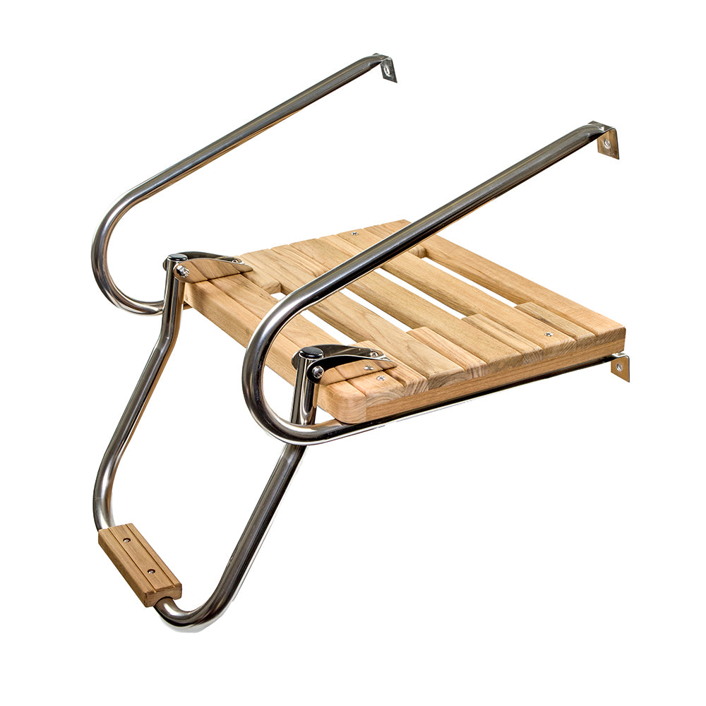 Whitecap Teak Swim Platform w/Ladder f/Inboard/Outboard Motors [60903] - Houseboatparts.com