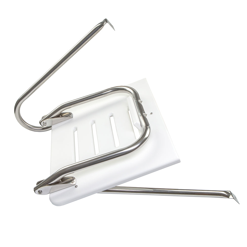 Whitecap White Poly Swim Platform w/Ladder f/Outboard Motors [67902] - Houseboatparts.com