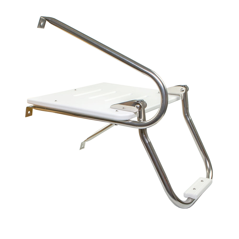 Whitecap White Poly Swim Platform w/Ladder f/Outboard Motors [67902] - Houseboatparts.com