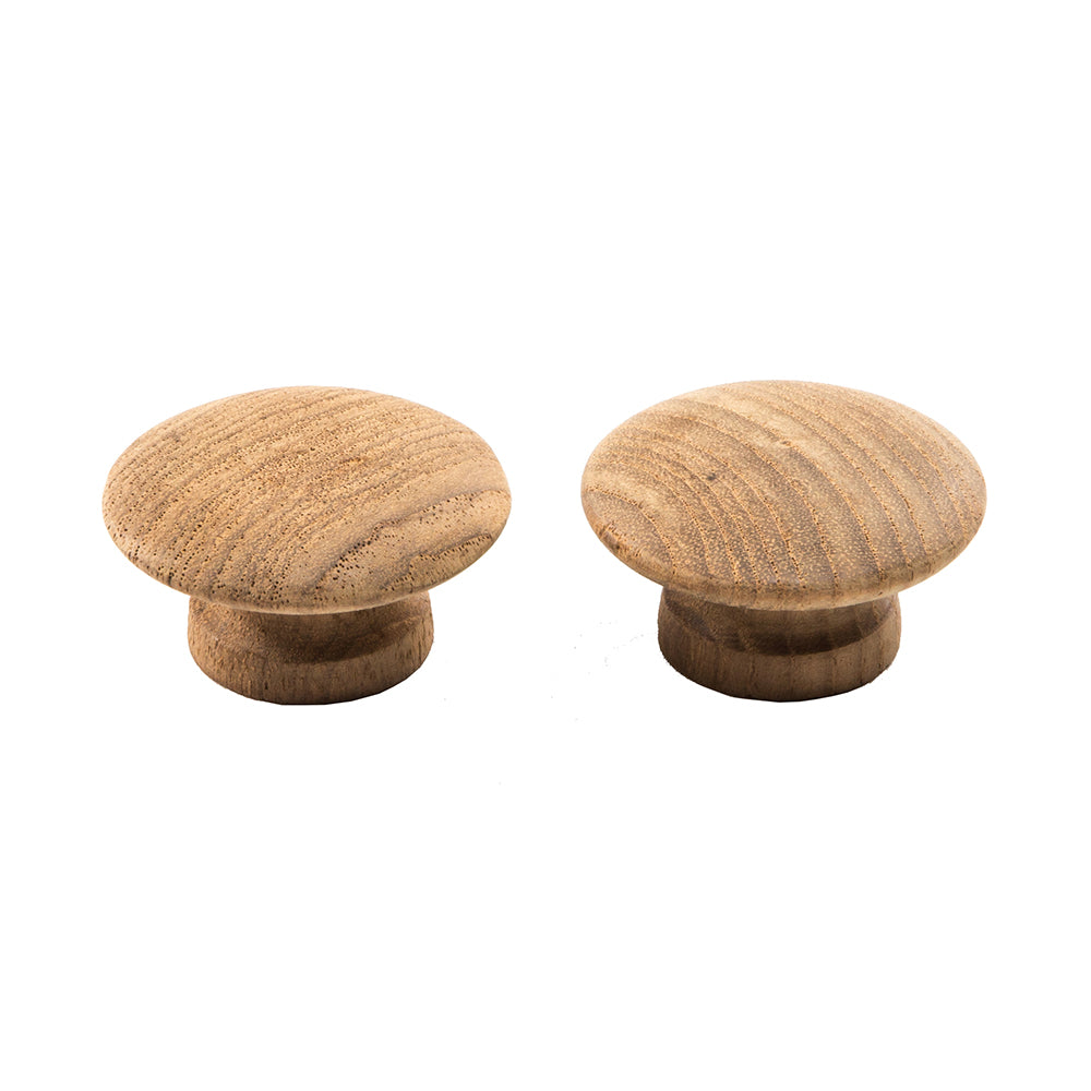 Whitecap Teak Round Drawer Knob - 2" - 2 Pack [60120-A] - Houseboatparts.com