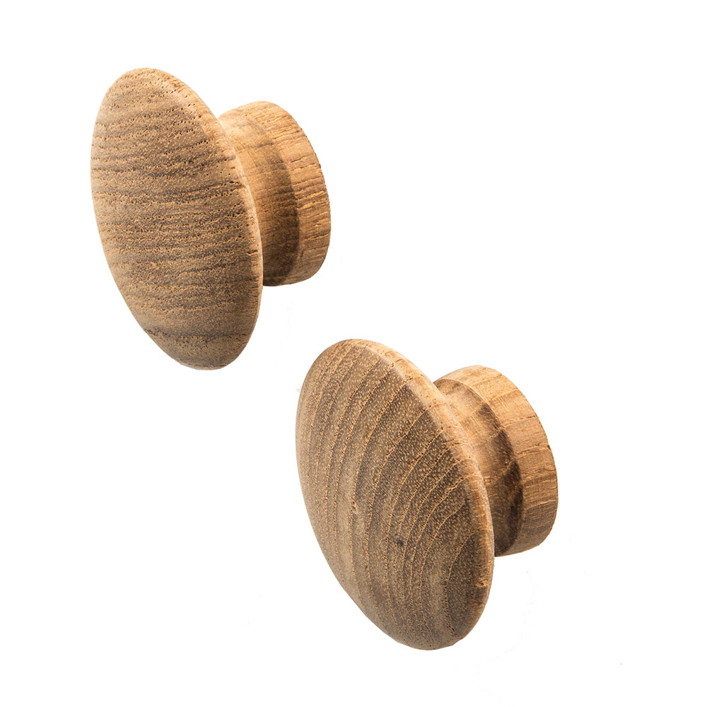 Whitecap Teak Round Drawer Knob - 2" - 2 Pack [60120-A] - Houseboatparts.com