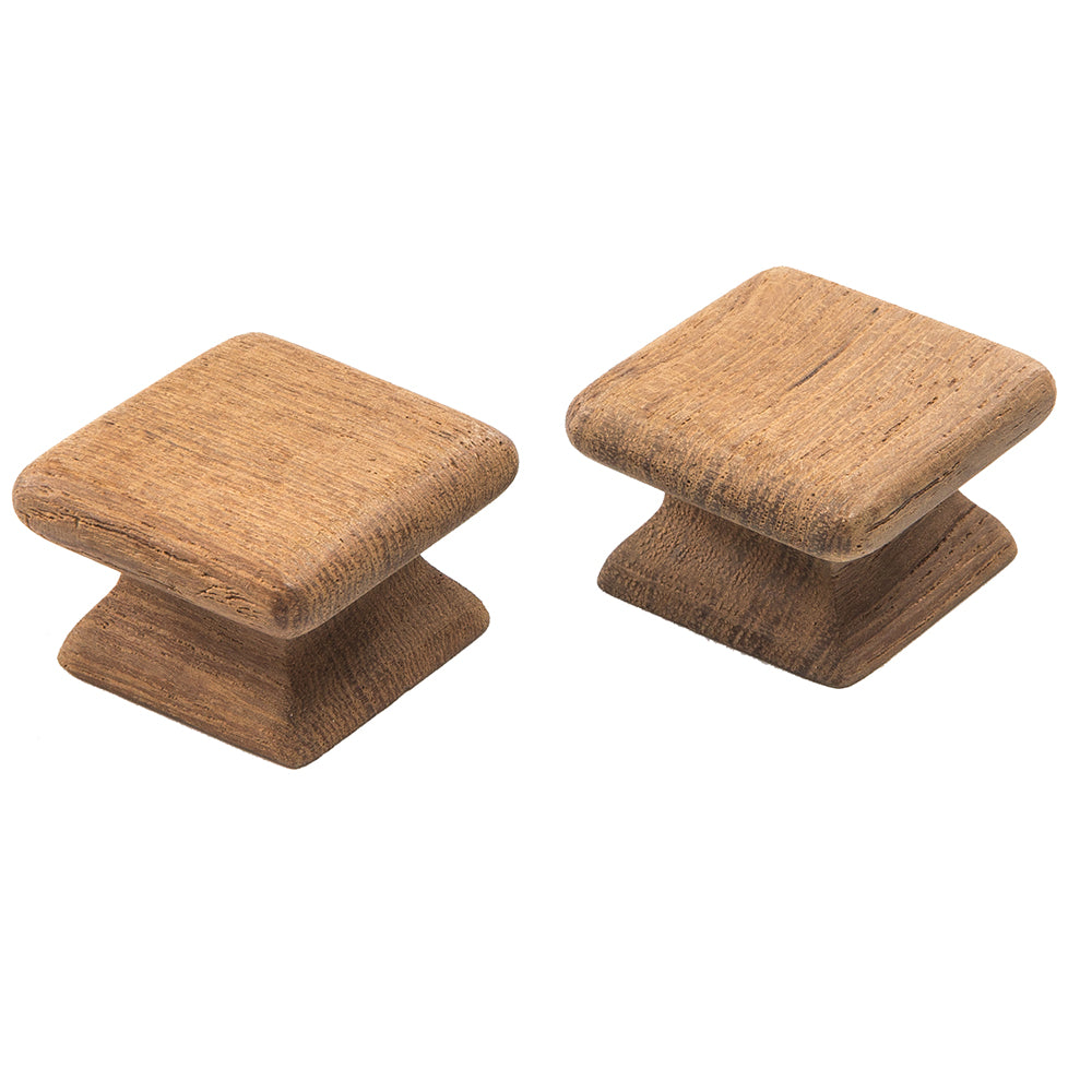 Whitecap Teak Square Drawer Knob - 1-1/8" - 2 Pack [60130-A] - Houseboatparts.com