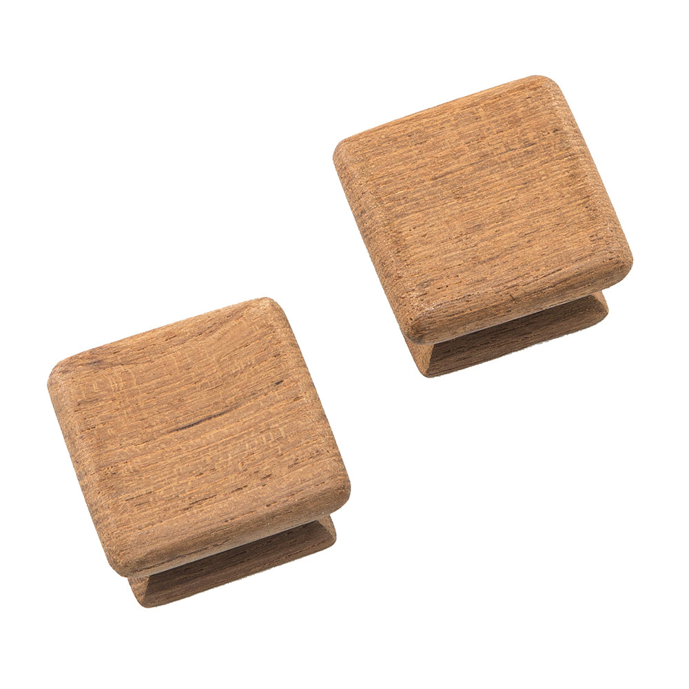 Whitecap Teak Square Drawer Knob - 1-1/8" - 2 Pack [60130-A] - Houseboatparts.com