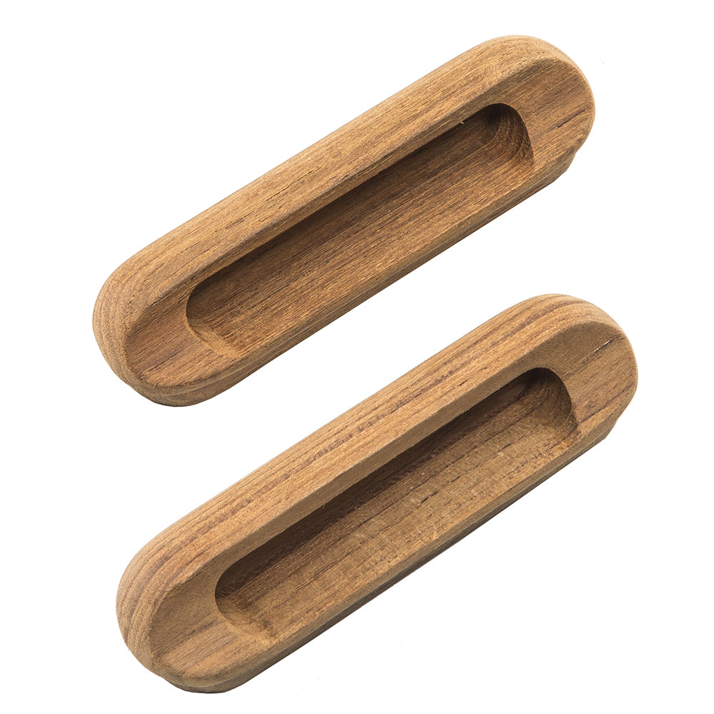 Whitecap Teak Oblong Drawer Pull - 4-1/16"L - 2 Pack [60124-A] - Houseboatparts.com