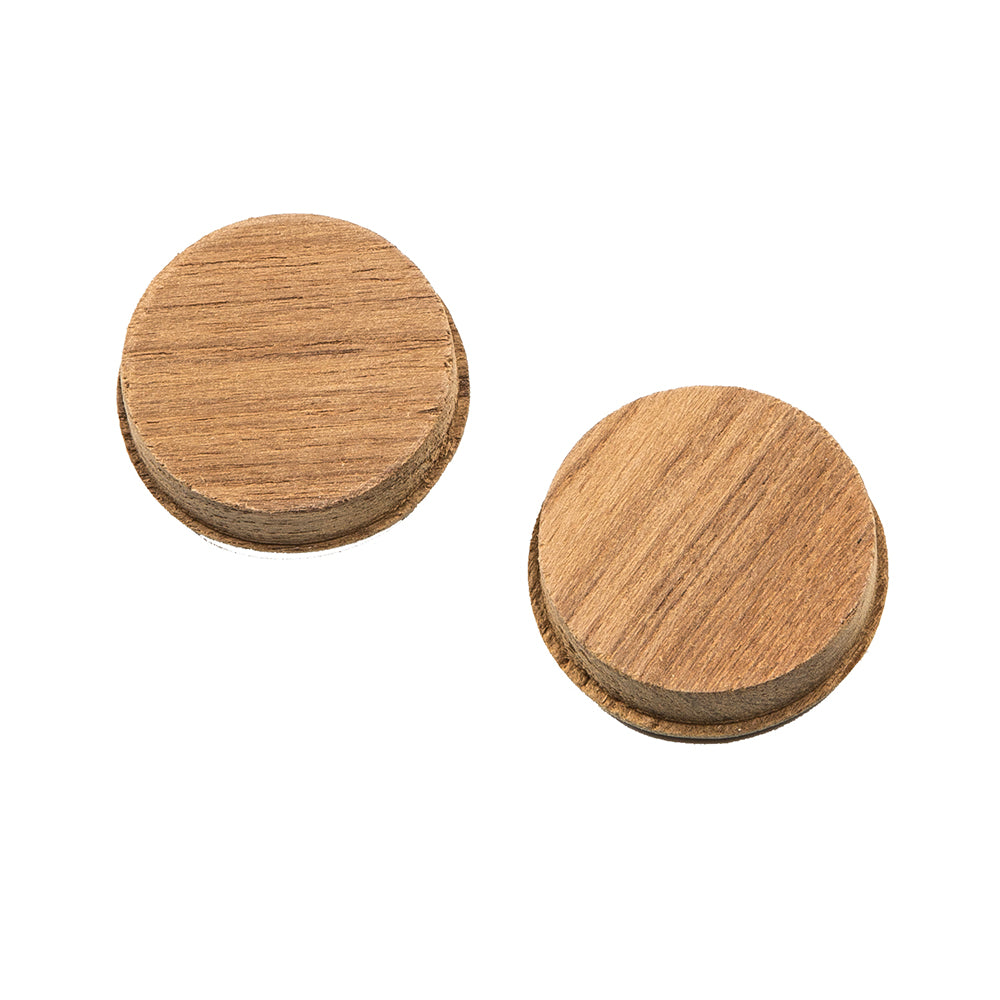 Whitecap Teak Round Drawer Pull - 1-3/8" Round - 2 Pack [60127-A] - Houseboatparts.com