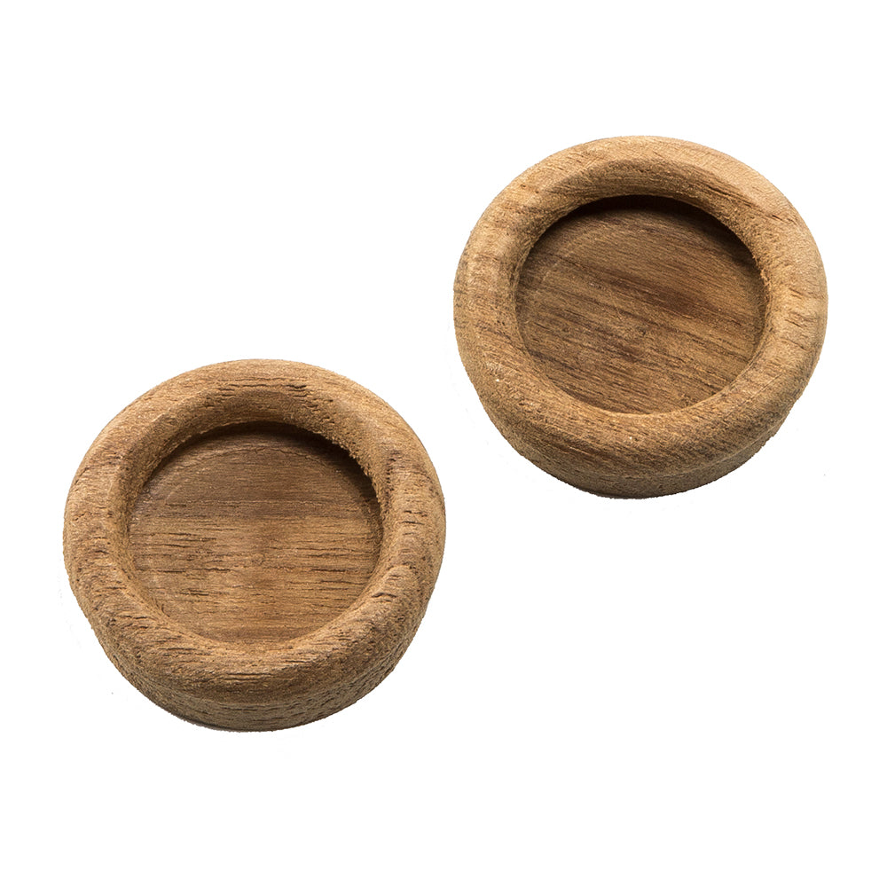 Whitecap Teak Round Drawer Pull - 1-3/8" Round - 2 Pack [60127-A] - Houseboatparts.com