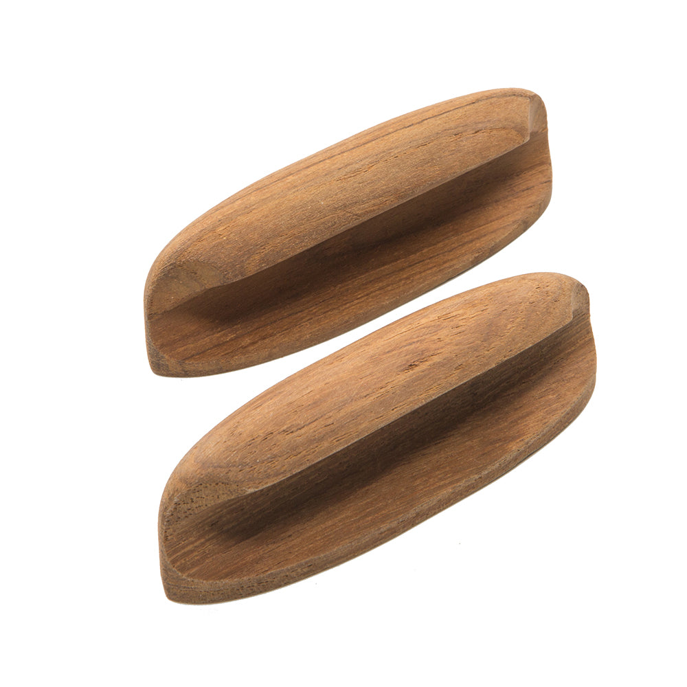 Whitecap Teak Oval Drawer Pull - 4"L - 2 Pack [60147-A] - Houseboatparts.com