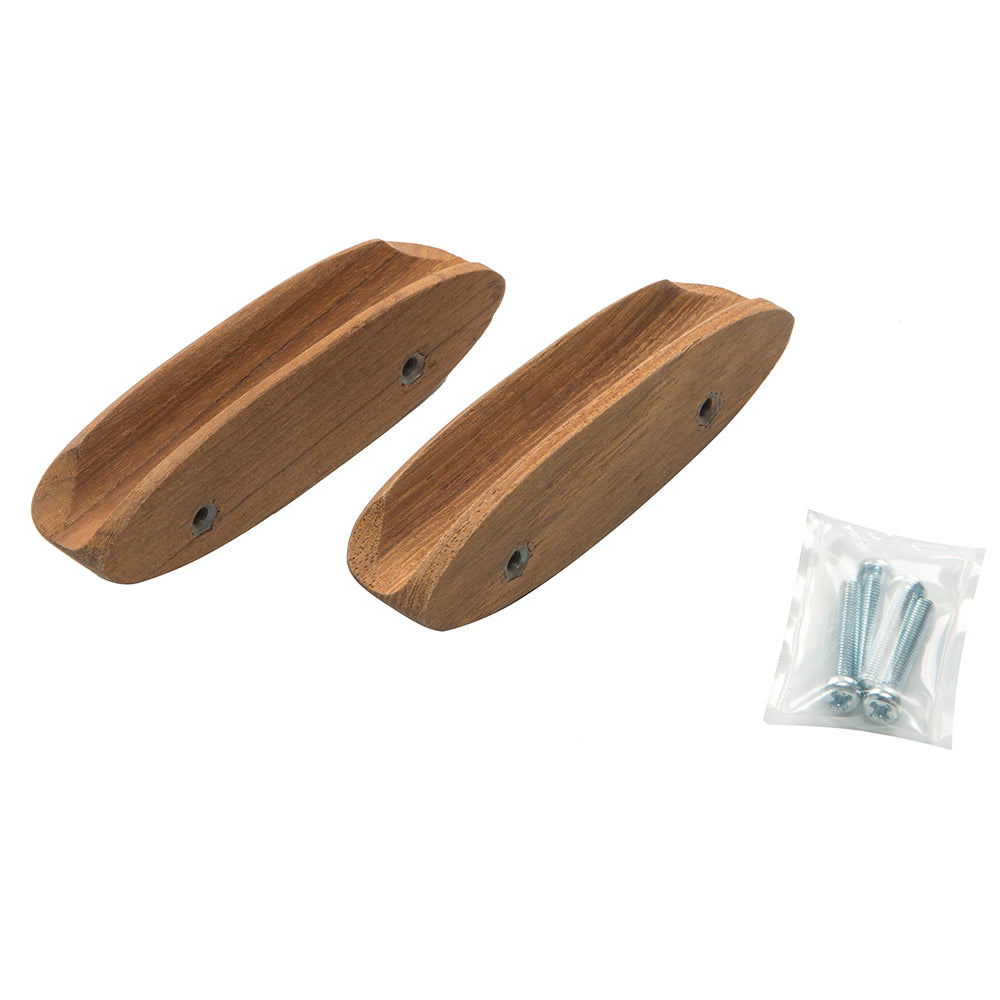 Whitecap Teak Oval Drawer Pull - 4"L - 2 Pack [60147-A] - Houseboatparts.com