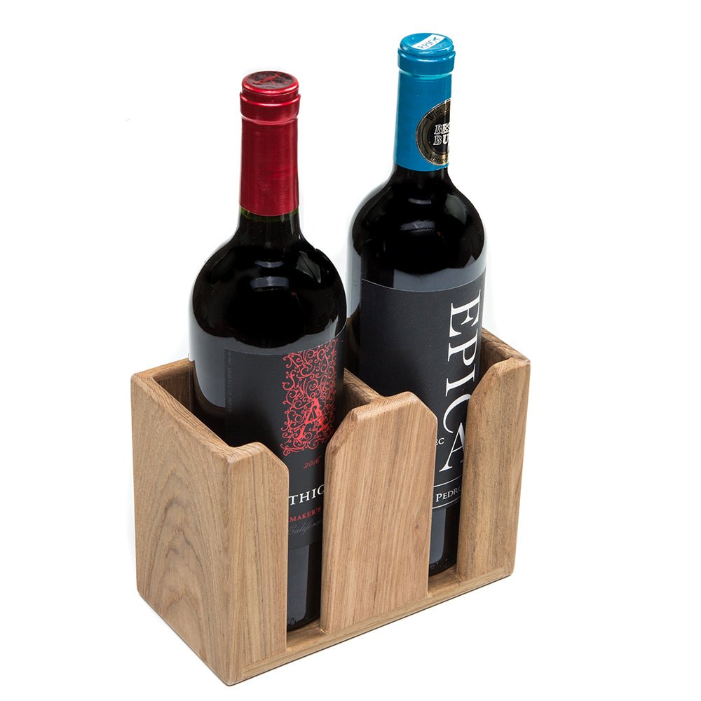 Whitecap Teak Two - Bottle Rack [62620] - Houseboatparts.com