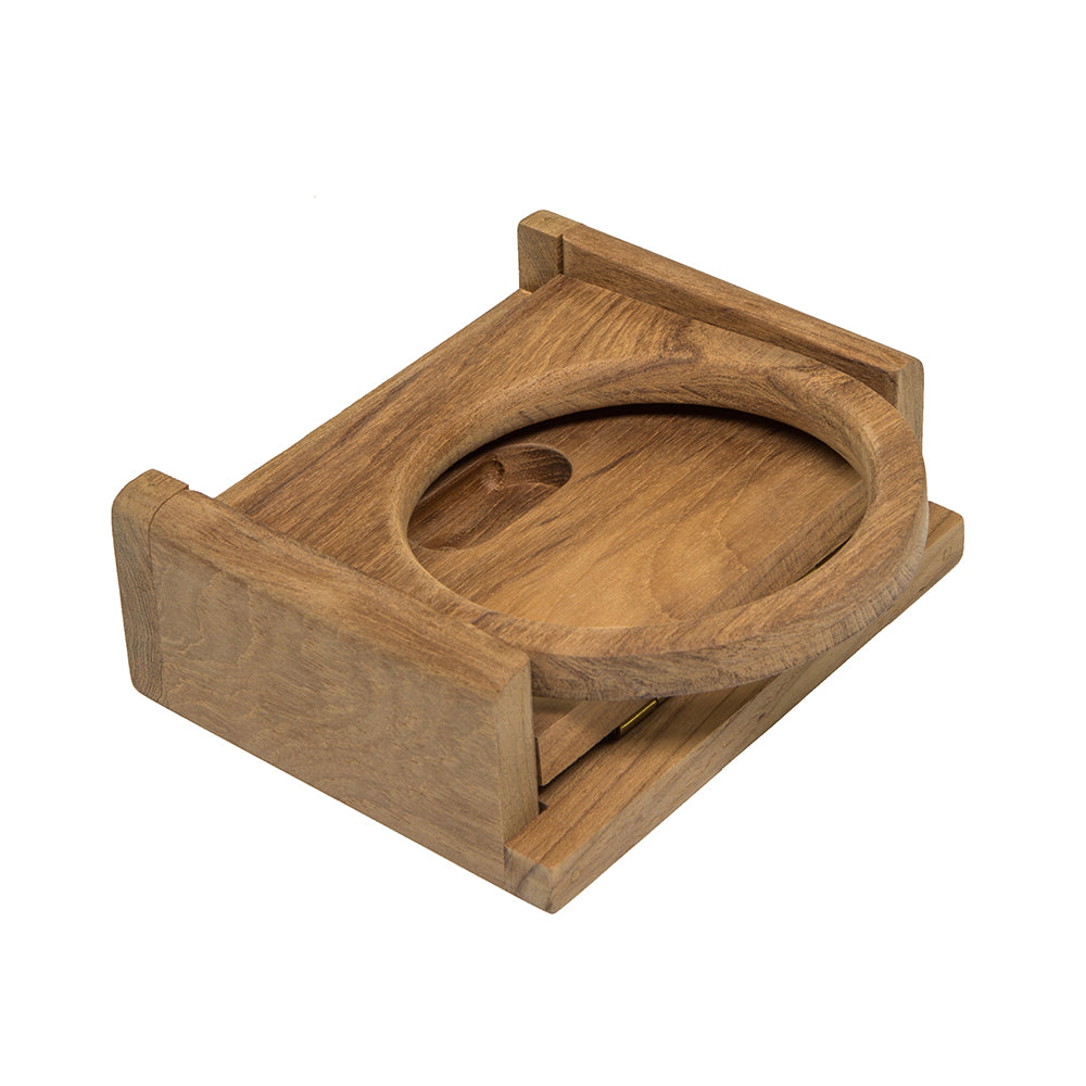 Whitecap Teak Folding Insulated Drink Holder [62602] - Houseboatparts.com