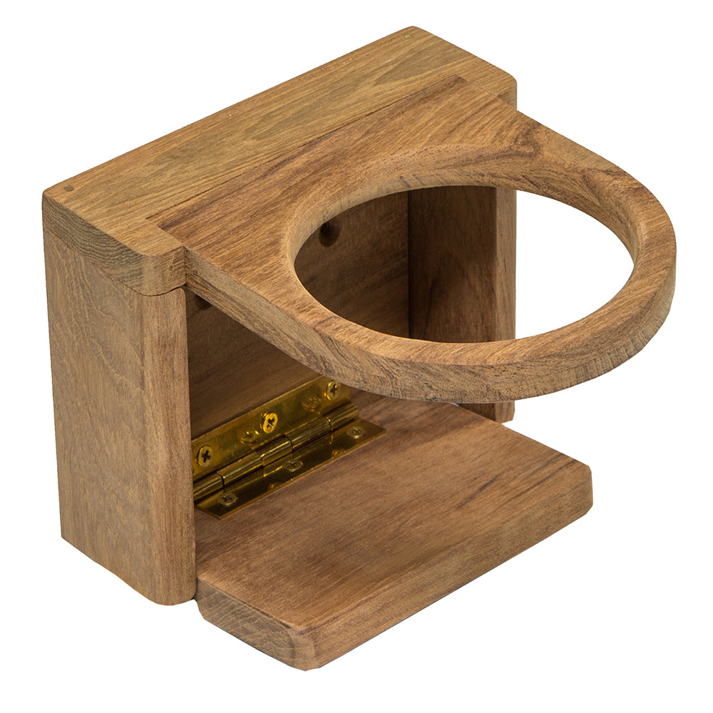 Whitecap Teak Folding Insulated Drink Holder [62602] - Houseboatparts.com