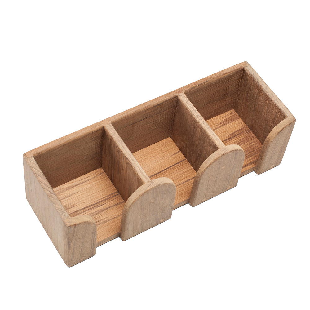 Whitecap Teak THree Mug Rack [62410] - Houseboatparts.com