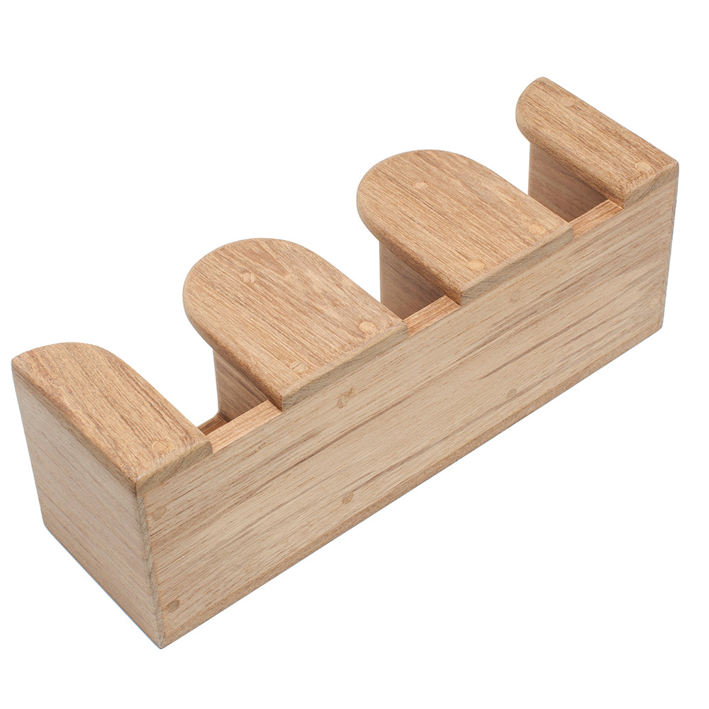 Whitecap Teak THree Mug Rack [62410] - Houseboatparts.com