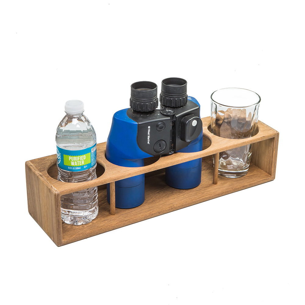 Whitecap Teak Four Insulated Drink/Binocular Rack [62634] - Houseboatparts.com