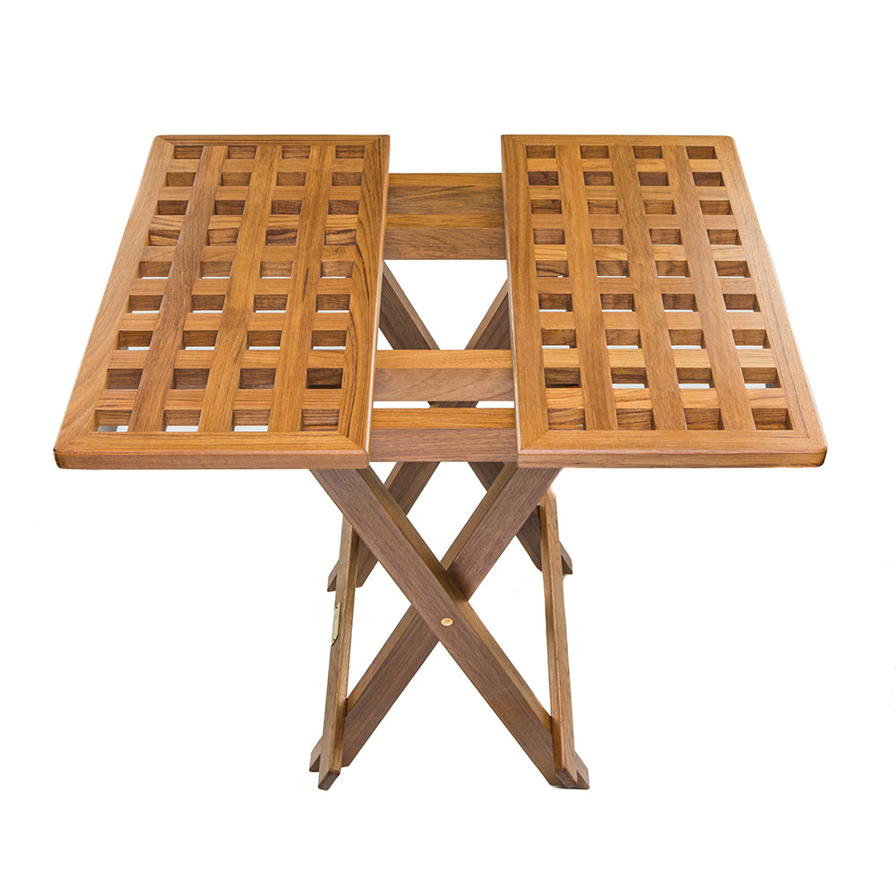 Whitecap Teak Grate Top Fold-Away Table [60030] - Houseboatparts.com