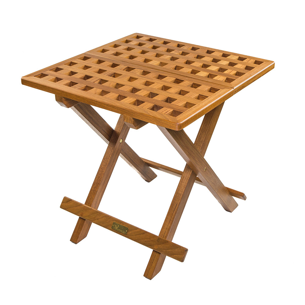 Whitecap Teak Grate Top Fold-Away Table [60030] - Houseboatparts.com