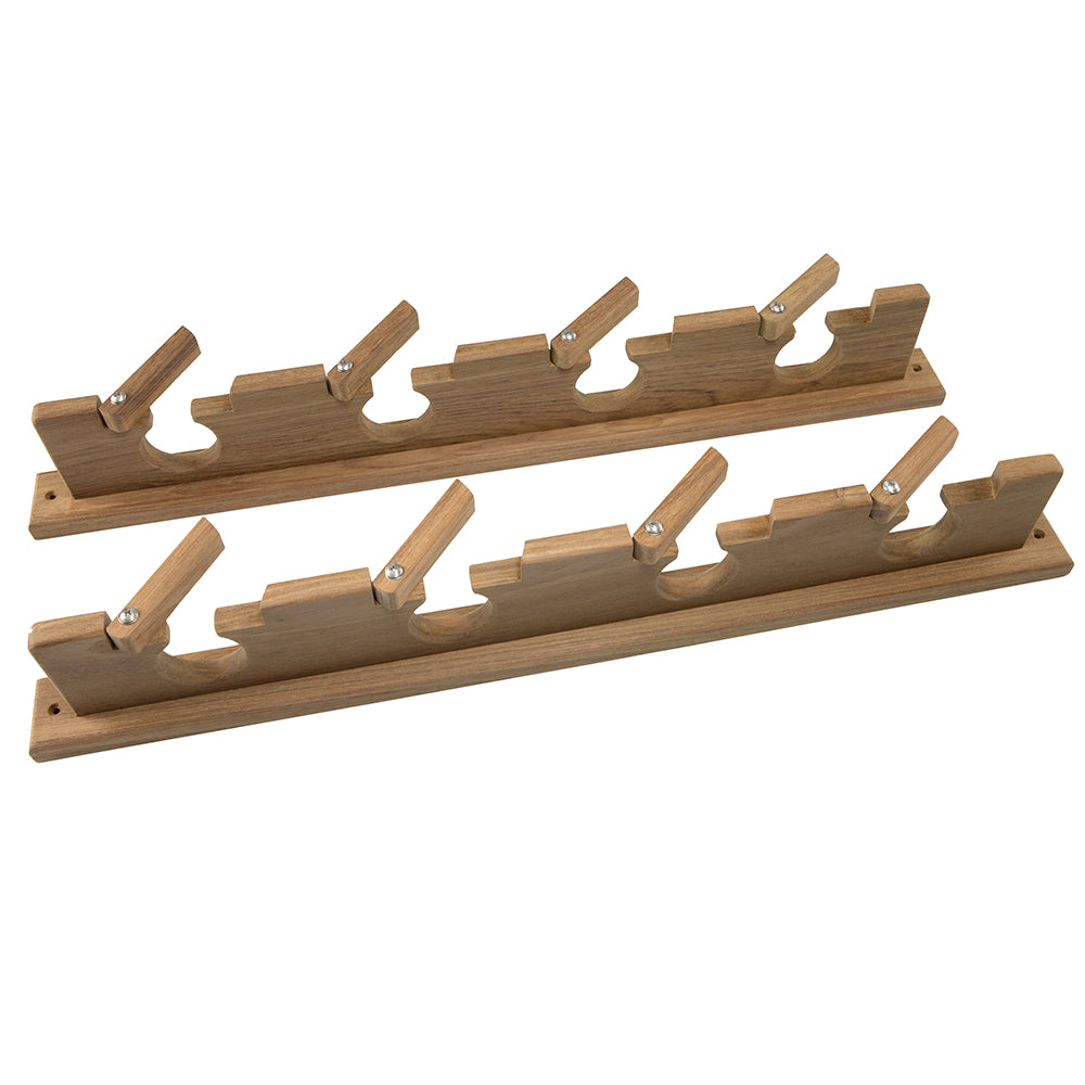 Whitecap Teak Lock-In Four-Rod Storage Rack [60620] - Houseboatparts.com