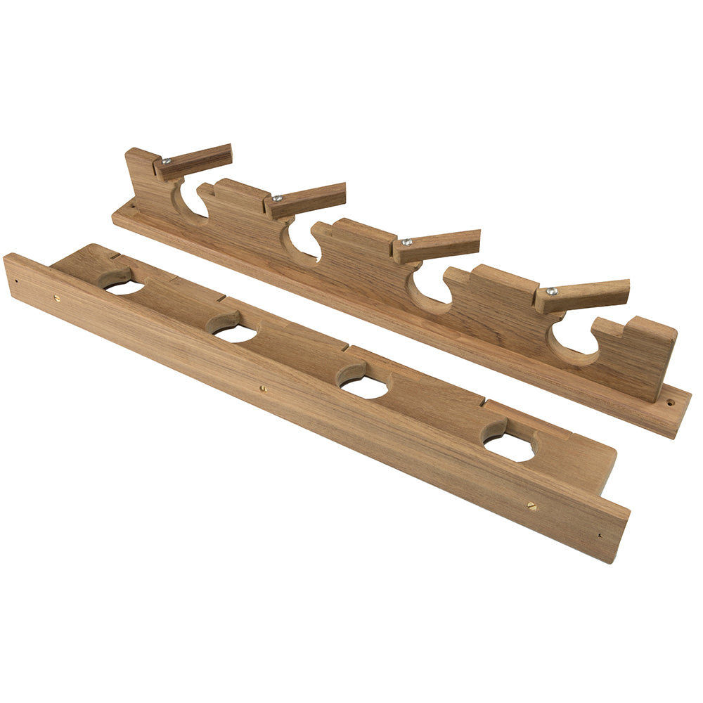 Whitecap Teak Lock-In Four-Rod Storage Rack [60620] - Houseboatparts.com